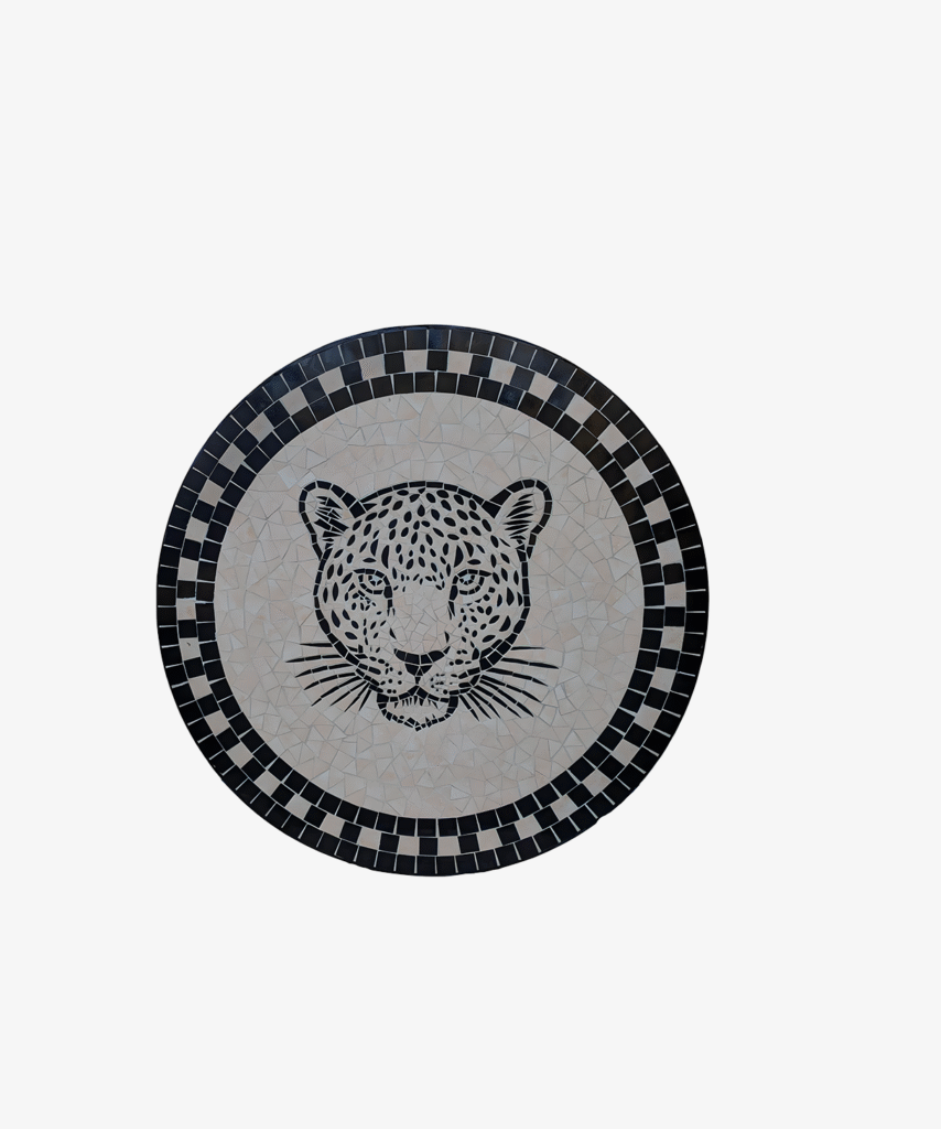 leopard outdoor table set
