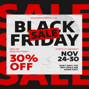 Mosaic and Patio Creations black Friday sales